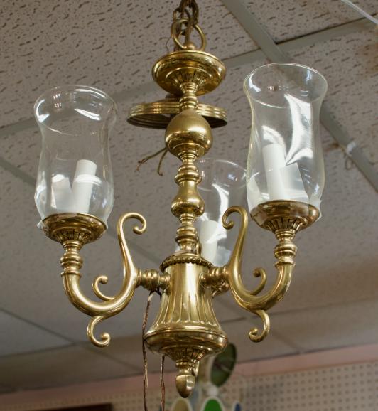 Vintage brass light fixture