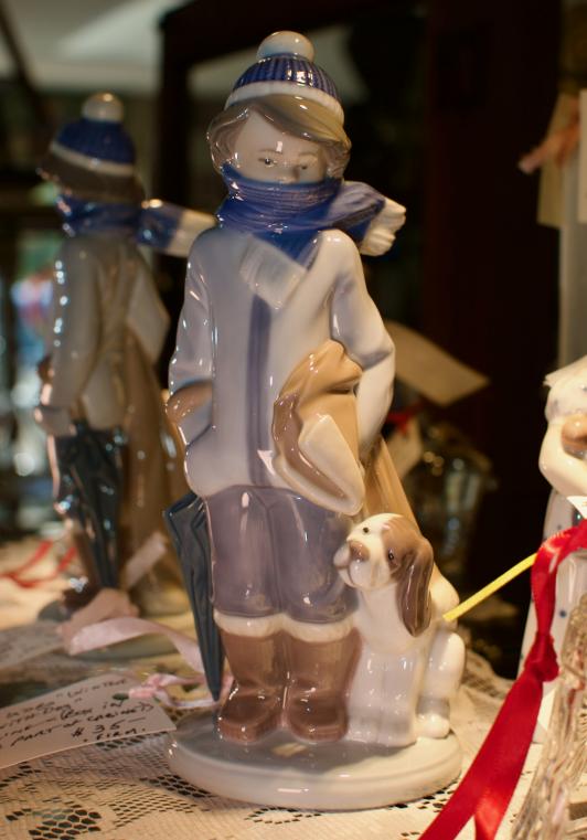 Lladro “Winter Boy with Dog” figurine