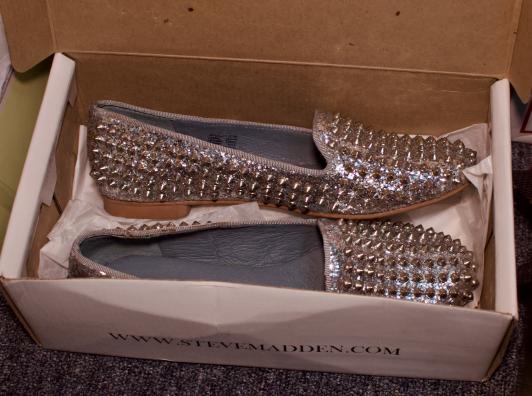 Steve Madden silver stud shoes