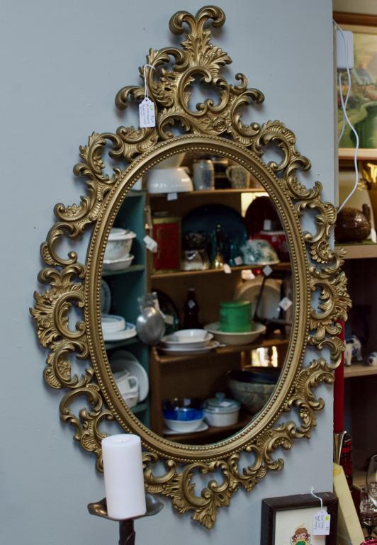 Vintage gold ornate roses Burwood mirror