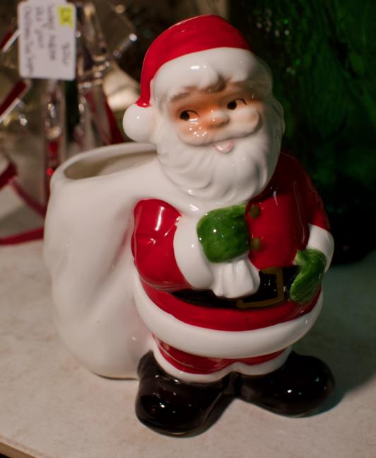 Lefton Christmas Santa Claus planter