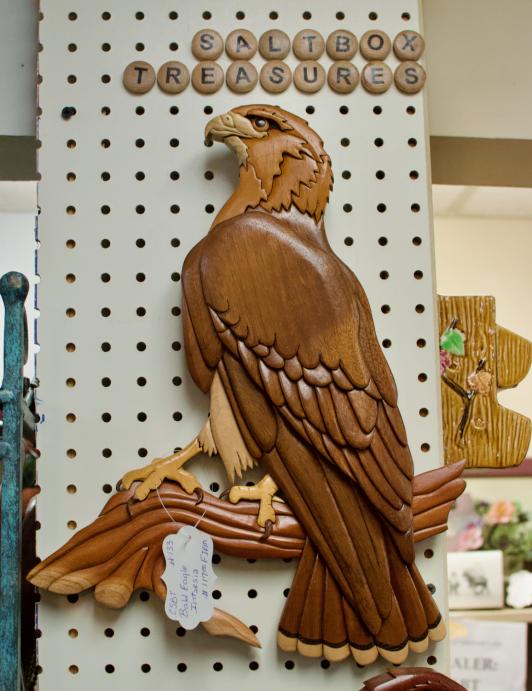 Bald eagle intarsia