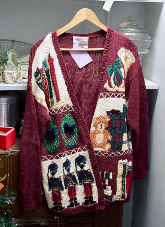 Burgundy holiday sweater