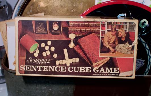 Scrabble Sentence Cube Game