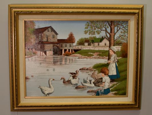 Framed lithograph - vintage