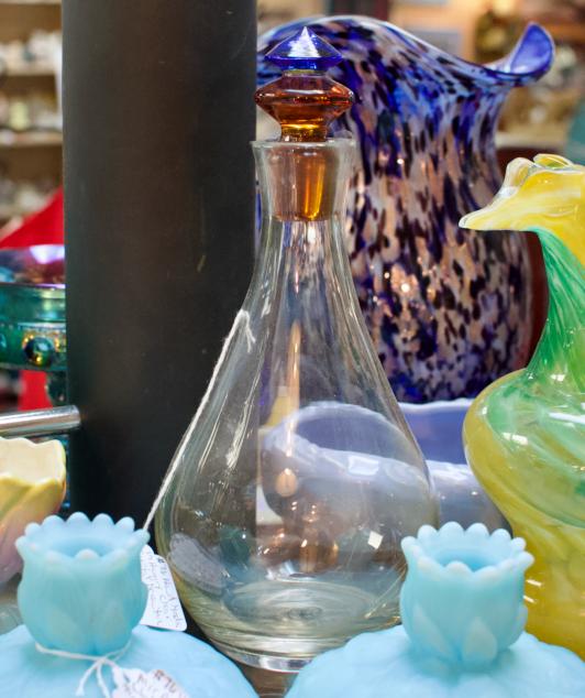 Hand made in Hungary - clear crystal decanter