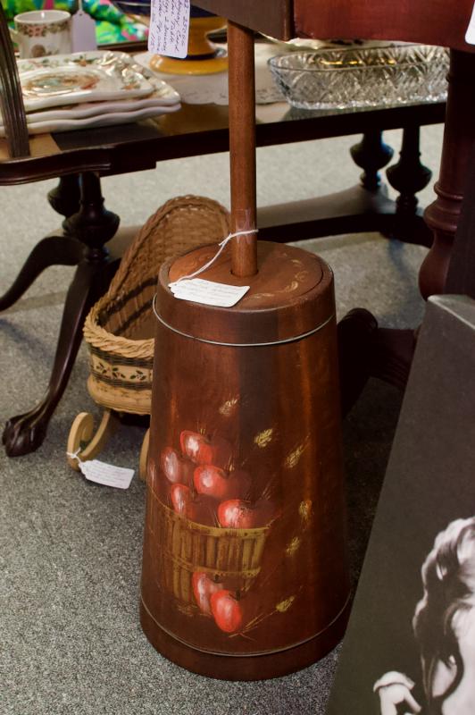 Amish wooden butter churn by Haeuser