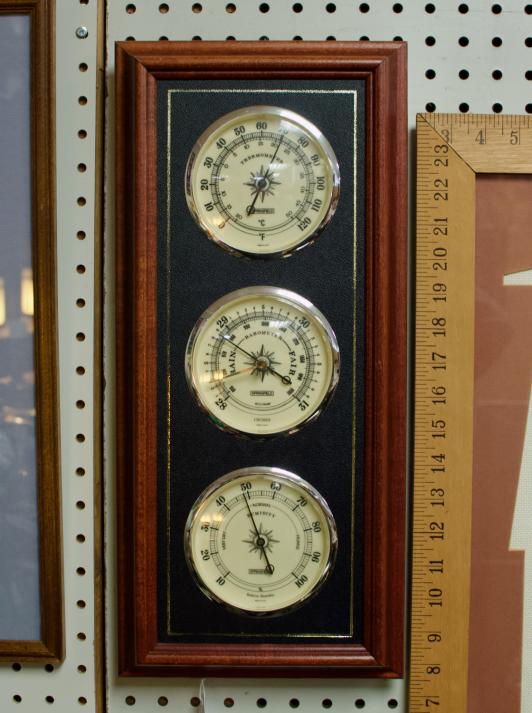 Springfield wall 3 piece wooden thermometer, barometer, humidity