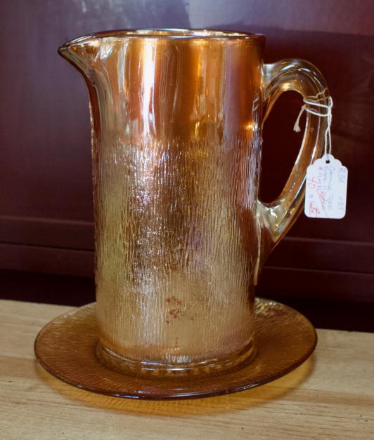 Carnival tree bark pitcher & plate