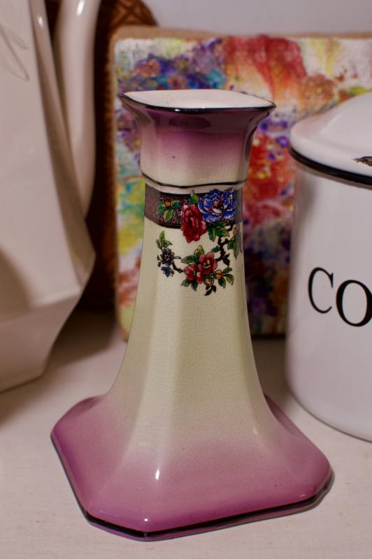 Purple flowers candleholder