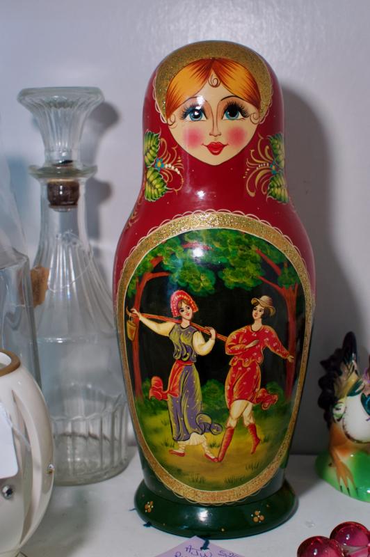Russian nesting wine holder