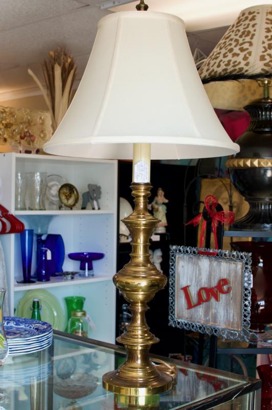 Vintage 33” antique brass finish by Stiffel lamps