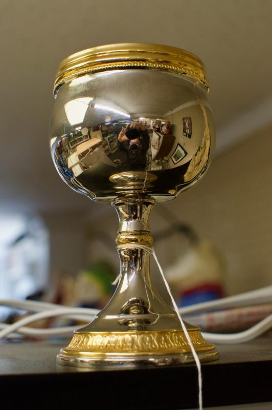 1990s vintage 95% Zinn fine pewter high polish goblet - germany