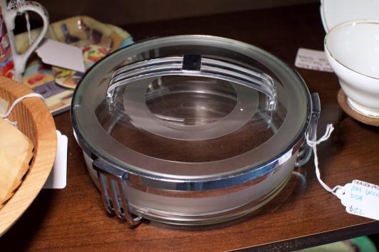 Art deco covered dish