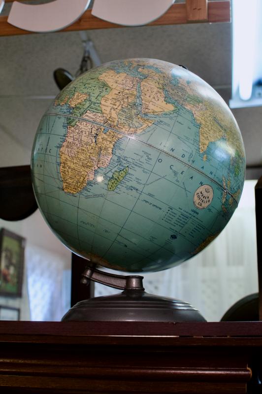 Vintage world globe