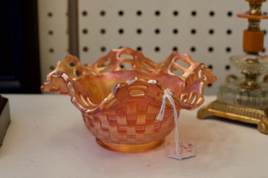 Carnival glass bowl