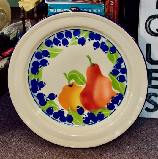 Vintage “Fruit” tin - 20” diameter