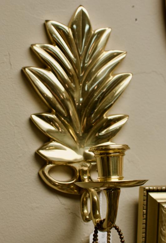 Vintage solid brass sconce
