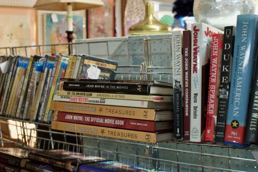 Huge collection of John Wayne books & DVDs