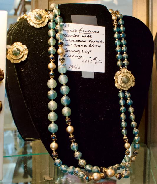 Signed Florenza necklace & earrings set