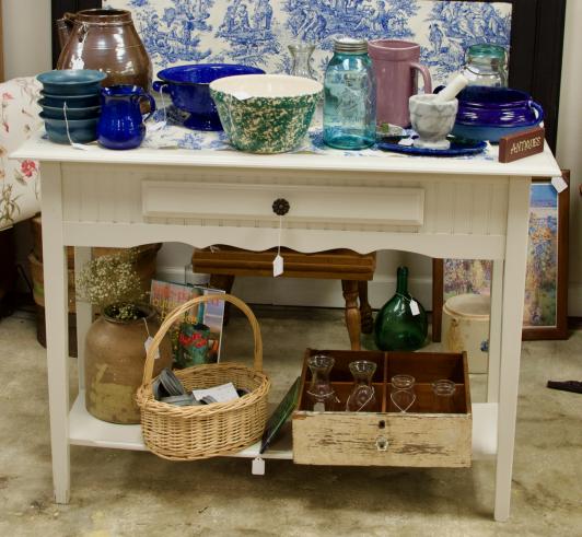 White farmhouse console