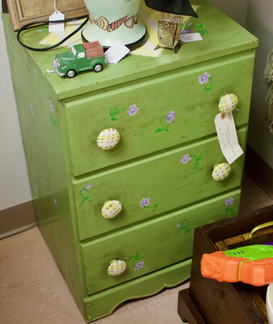 3 drawer handpainted chest