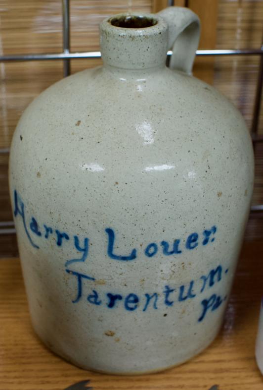 Circa early 19th century vintage stoneware jug