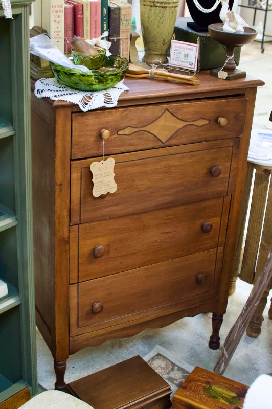 Vintage wood chest of drawers