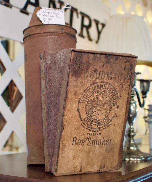 Antique 1920s wooden bee smoker