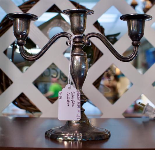 Silverplate candelabra