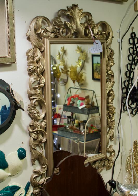 Vintage gold mirror