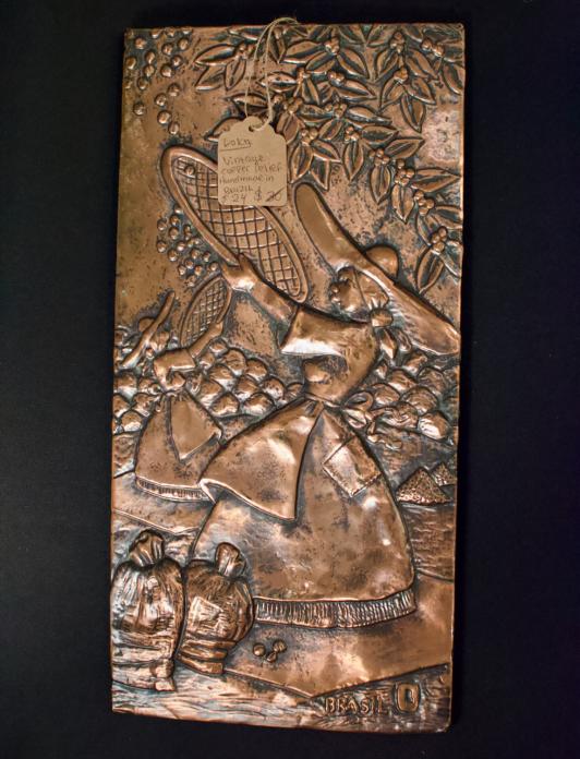 Vintage copper relief - handmade in Brazil