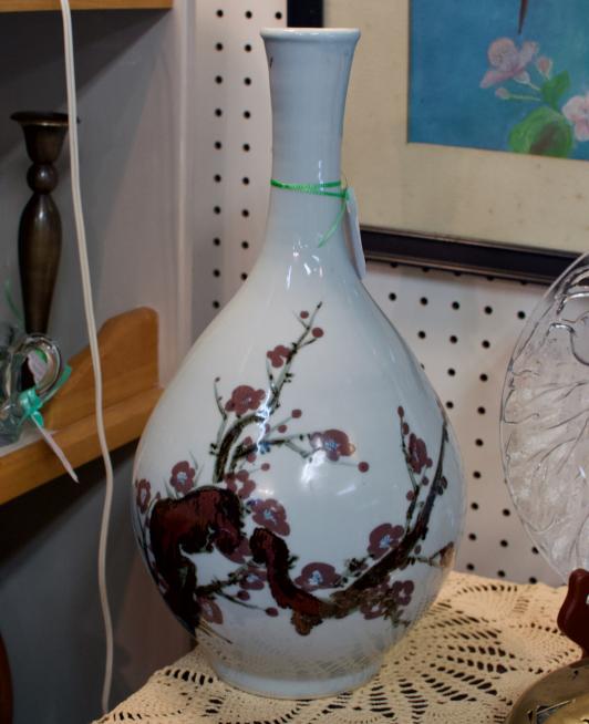 Oriental tall vase