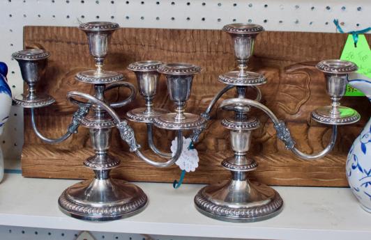 Art Co. silverplate pair of candelabra