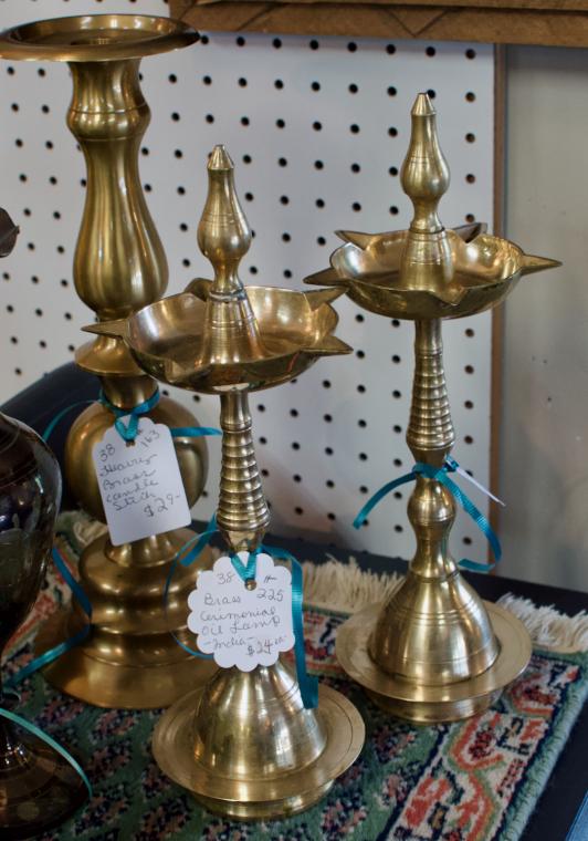Brass ceremonial oil lamps - India