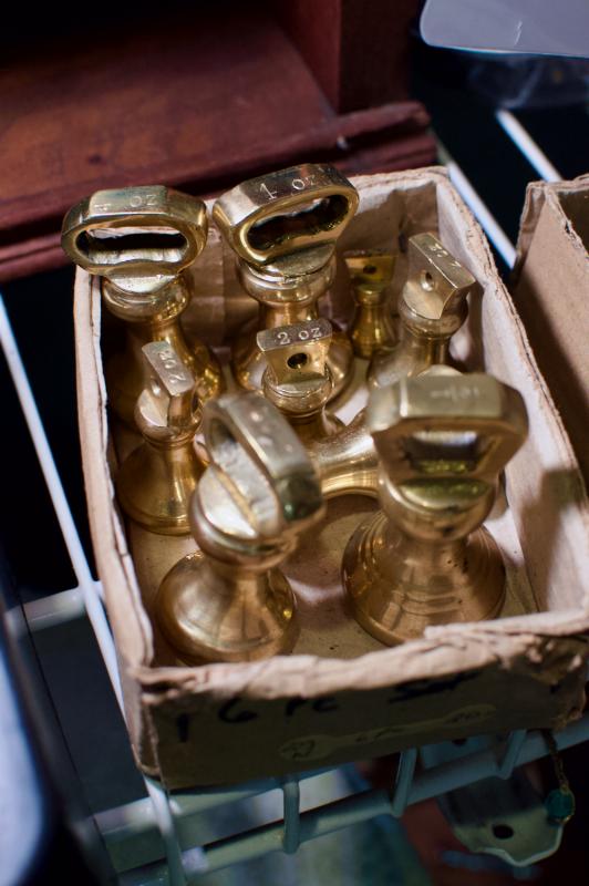 Set of brass weights