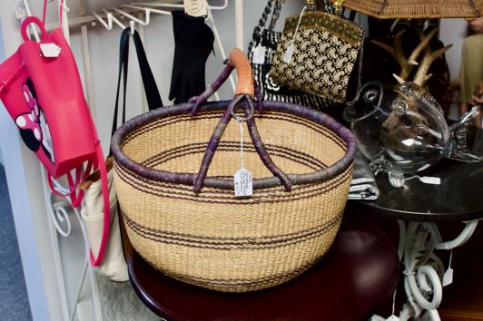 Hand made market basket from Ghana