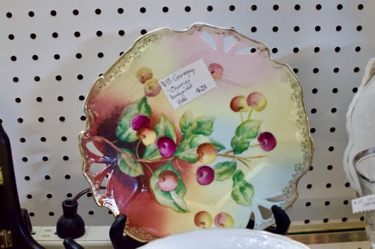 Germany “cherries” hand painted plate