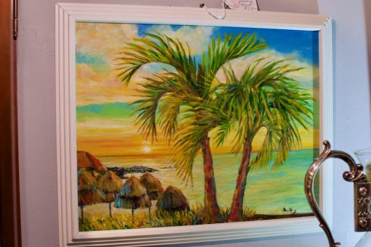 Tropical painting - sunset