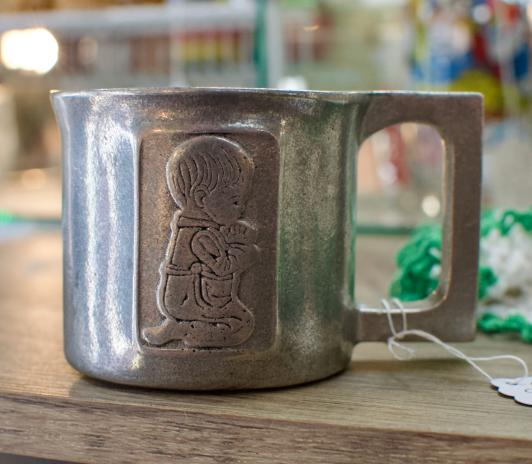 Vintage pewter child’s mug