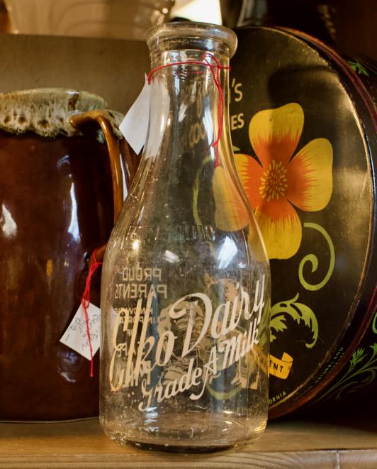 Elko Dairy - Roxboro, NC - milk bottle