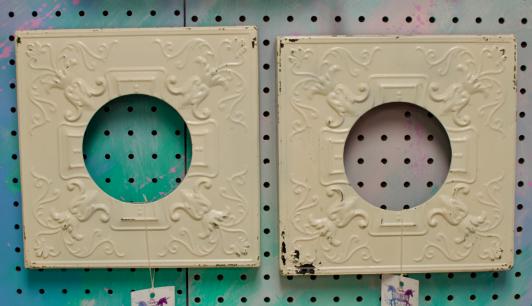 Vintage salvage metal ceiling tile