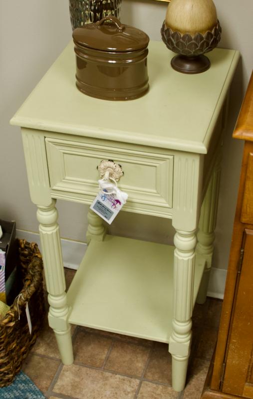 Painted side table w/ drawer