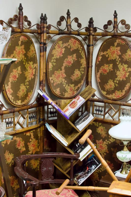 19th C. Bamboo standing dressing screen