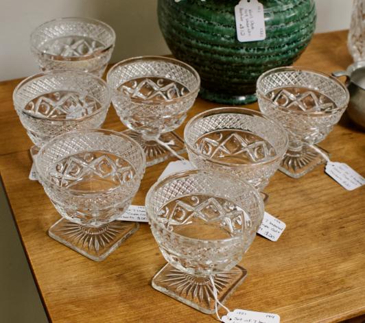 Set of 7 imperial glass “Cape Cod” sherbets