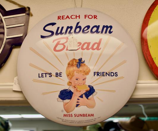 Sunbeam bread tin sign