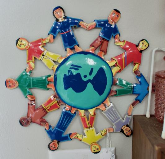 “Children of the World” oil drum art