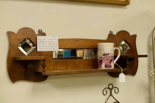 Rare find - hand made antique oak shelf