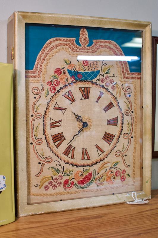 Vintage cross stitch clock