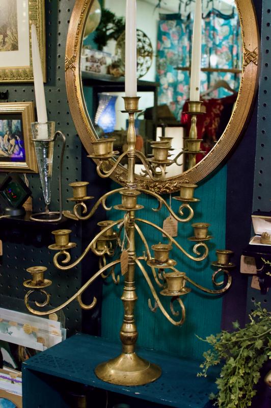 Solid brass 15 arm candelabra